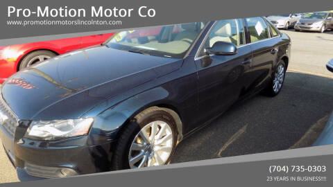 2011 Audi A4 for sale at Pro-Motion Motor Co in Lincolnton NC