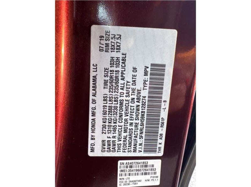 2019 Honda Odyssey EX