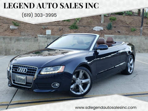 2010 Audi A5 for sale at Legend Auto Sales Inc in Lemon Grove CA