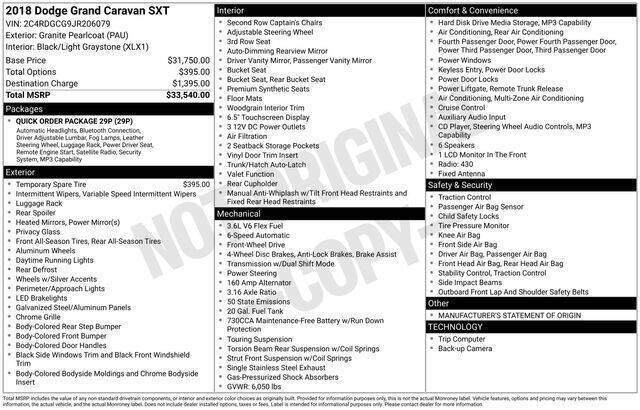 2018 Dodge Grand Caravan SXT