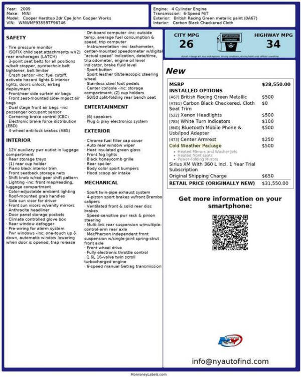 2009 MINI Cooper John Cooper Works