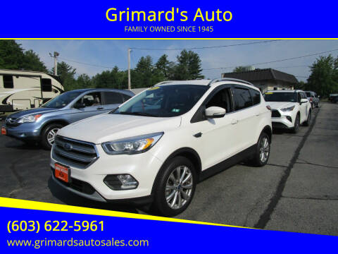 2017 Ford Escape for sale at Grimard's Auto in Hooksett NH