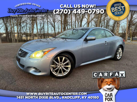 2013 Infiniti G37 Convertible for sale at Buy Rite Auto Center in Radcliff KY