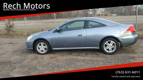 2006 Honda Accord for sale at Rech Motors in Princeton MN