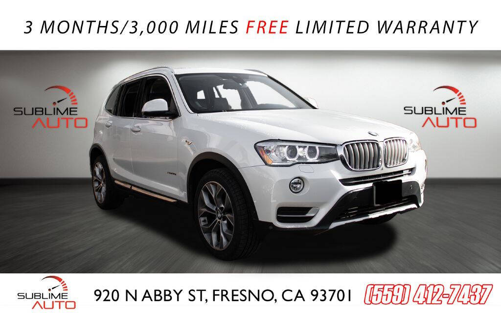 2016 BMW X3 for sale at SUBLIME AUTO in Fresno, CA