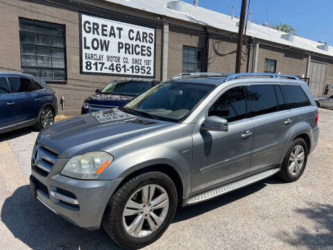 2012 Mercedes-Benz GL-Class for sale at BARCLAY MOTOR COMPANY in Arlington TX