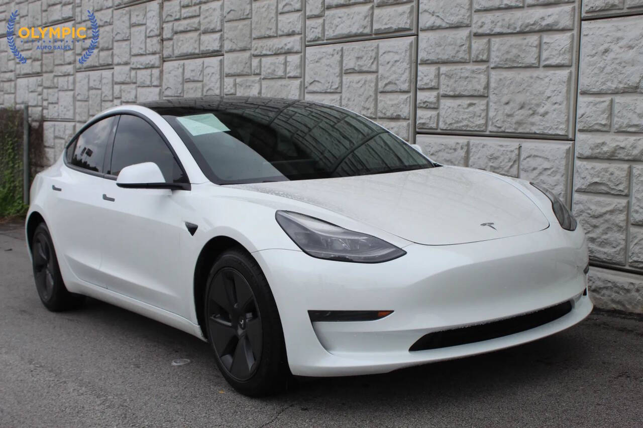 White 2023 Tesla Model 3 Base 4dr Sedan 2