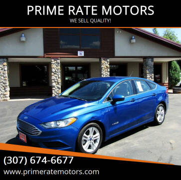 2018 Ford Fusion Hybrid for sale at PRIME RATE MOTORS in Sheridan WY