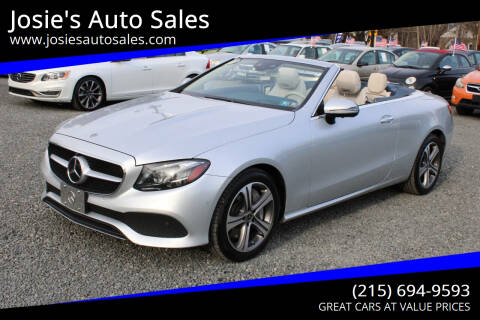 2018 Mercedes-Benz E-Class for sale at Josie's Auto Sales in Gilbertsville PA
