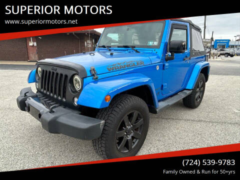 2014 Jeep Wrangler for sale at SUPERIOR MOTORS in Latrobe PA