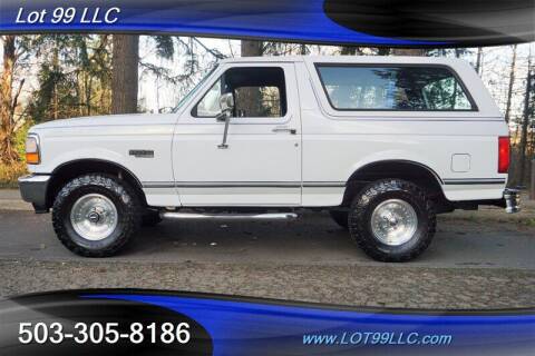 1996 Ford Bronco for sale at LOT 99 LLC in Milwaukie OR
