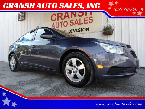 2014 Chevrolet Cruze for sale at CRANSH AUTO SALES, INC in Arlington TX
