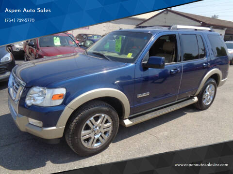 2007 Ford Explorer for sale at Aspen Auto Sales in Wayne MI