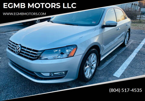 2013 Volkswagen Passat for sale at EGMB MOTORS in Midlothian VA