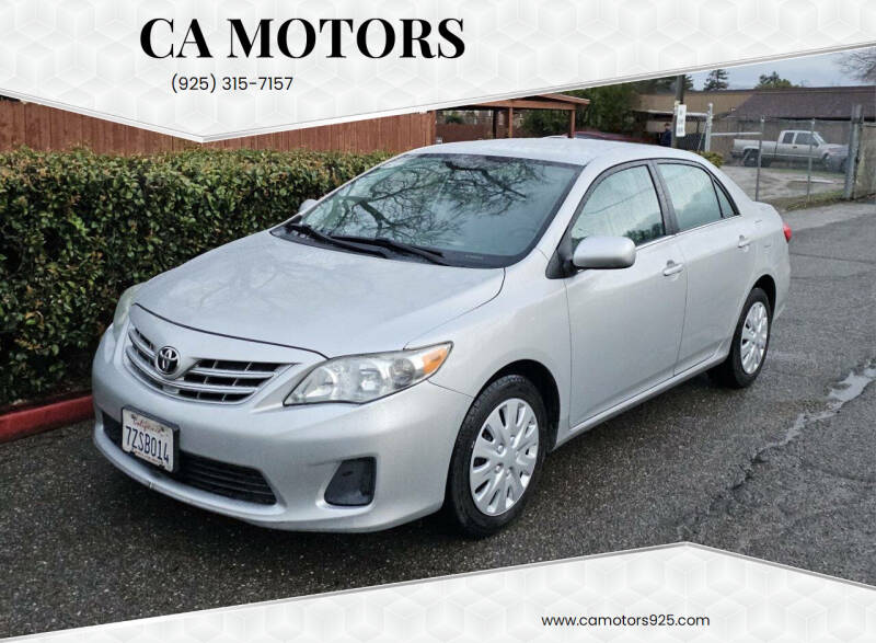 2013 Toyota Corolla for sale at CA Motors in Livermore CA