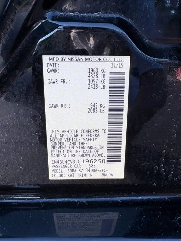 2020 Nissan Altima 2.5 SR