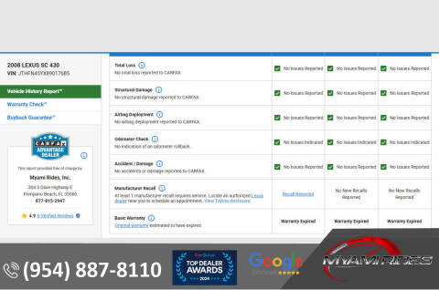 2008 Lexus SC 430