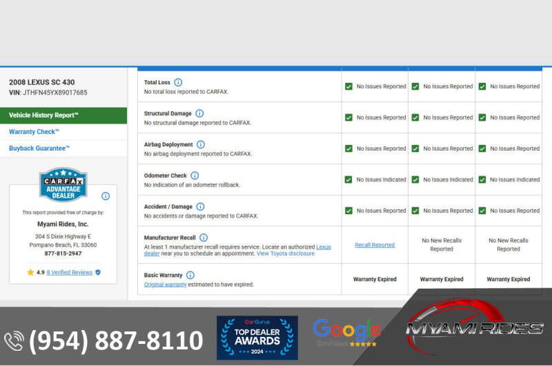 2008 Lexus SC 430