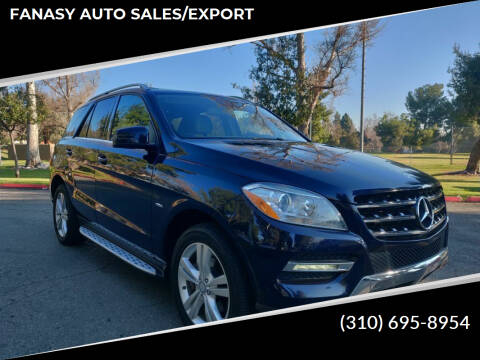 2012 Mercedes-Benz M-Class for sale at FANASY AUTO SALES/EXPORT in Yorba Linda CA