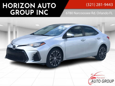 2017 Toyota Corolla for sale at HORIZON AUTO GROUP INC in Orlando FL