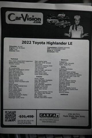 2022 Toyota Highlander LE
