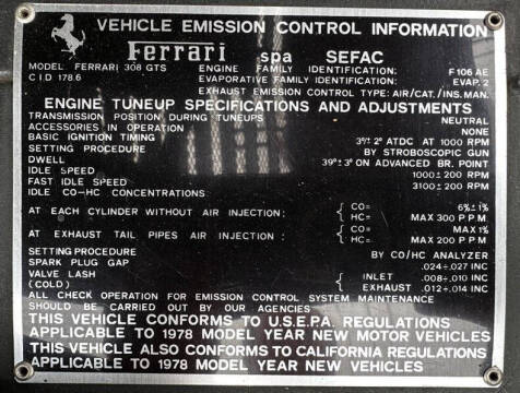 1978 Ferrari 308 GTS