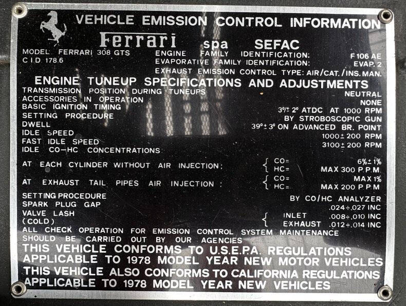 1978 Ferrari 308 GTS