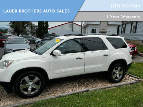 2011 GMC Acadia for sale at LAUER BROTHERS AUTO SALES in Dover PA