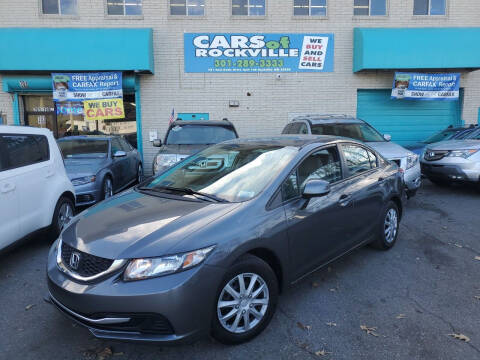 2013 Honda Civic for sale at Cars Of Rockville in Rockville MD