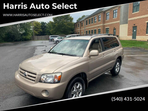 2006 Toyota Highlander for sale at Harris Auto Select in Winchester VA