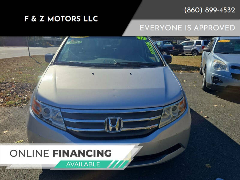 2012 Honda Odyssey for sale at F & Z MOTORS in Vernon Rockville CT