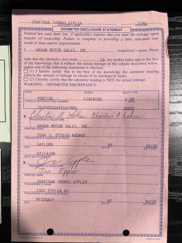 2000 Pontiac Trans  Am