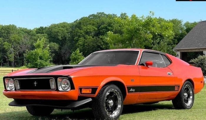 Orange 1973 Ford Mustang 17