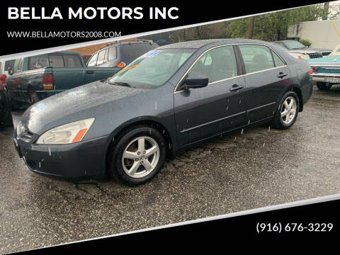 2004 Honda Accord for sale at BELLA MOTORS INC in Auburn CA