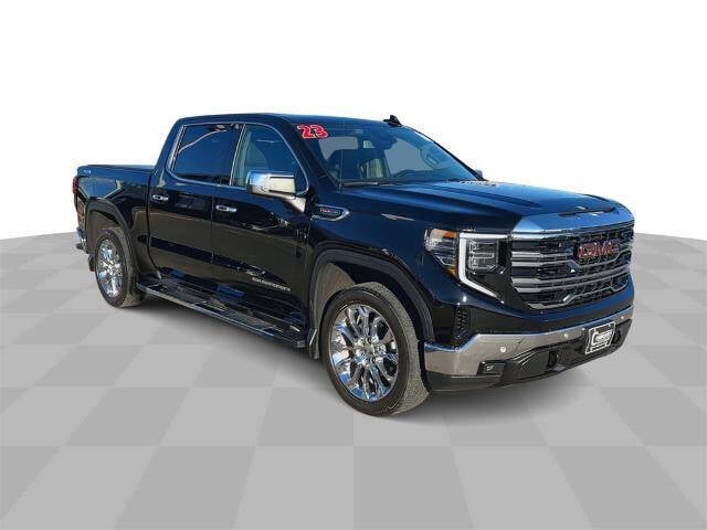 Used 2023 GMC Sierra 1500 SLT with VIN 1GTUUDEL2PZ283197 for sale in Waterloo, IA