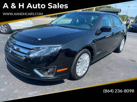 2010 Ford Fusion Hybrid for sale at A & H Auto Sales in Greenville SC