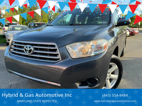 2008 Toyota Highlander for sale at Hybrid & Gas Automotive Inc in Aberdeen MD