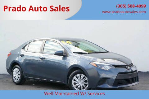 2014 Toyota Corolla for sale at Prado Auto Sales in Miami FL
