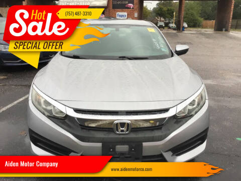 2016 Honda Civic for sale at Aiden Motor Company in Portsmouth VA