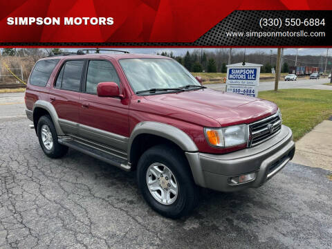 1999 Toyota 4Runner for sale at SIMPSON MOTORS in Youngstown OH