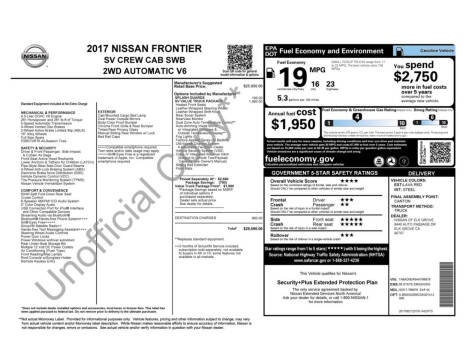 2017 Nissan Frontier