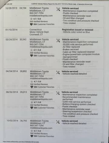 2011 Toyota Prius Two