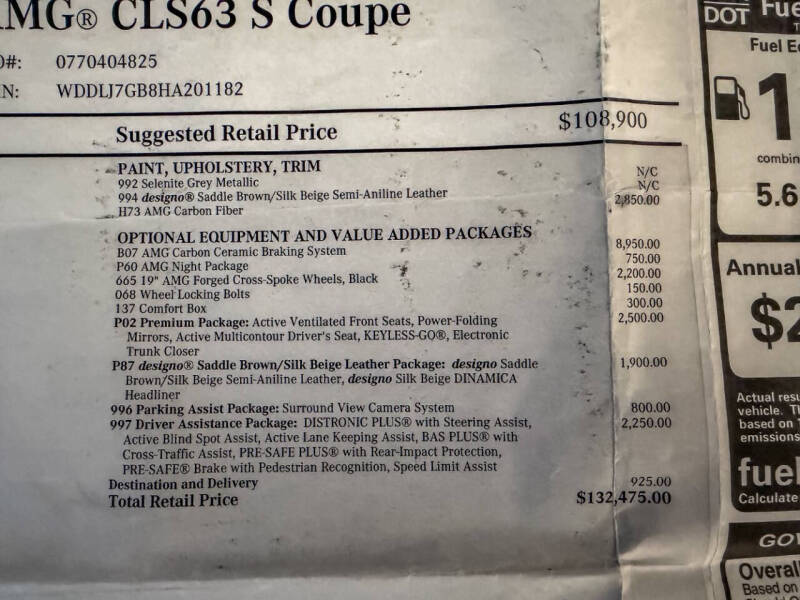 2017 Mercedes-Benz CLS AMG CLS 63 S