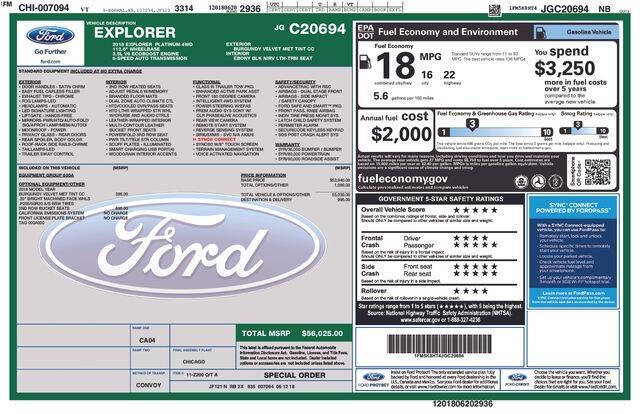 2018 Ford Explorer Platinum