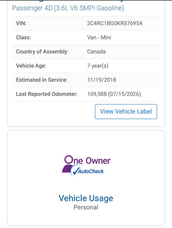 2019 Chrysler Pacifica