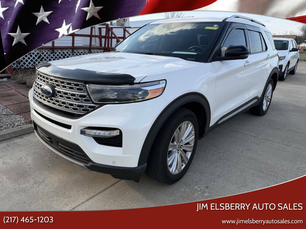 White 2022 Ford Explorer Limited AWD Limited 4dr SUV 1
