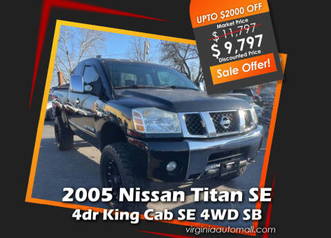 2005 Nissan Titan for sale at Virginia Auto Mall in Woodford VA
