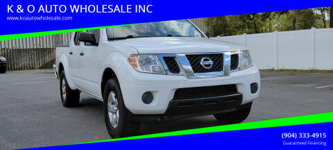 2013 Nissan Frontier for sale at K & O AUTO WHOLESALE INC in Jacksonville FL