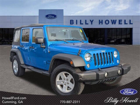 2015 Jeep Wrangler Unlimited for sale at BILLY HOWELL FORD LINCOLN in Cumming GA