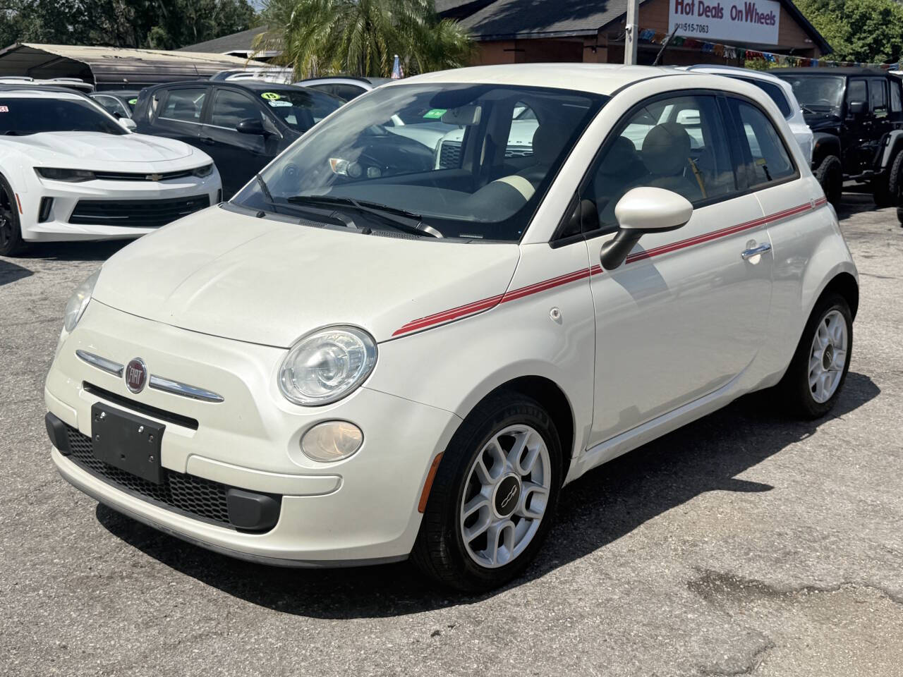 White 2013 FIAT 500 Pop Pop 2dr Hatchback 2